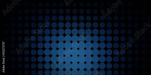 Light BLUE vector layout with circle shapes. Abstract decorative design in gradient style with bubbles. New template for a brand book.