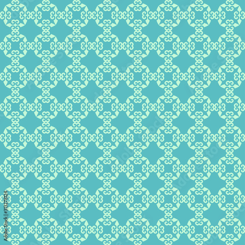 Modern seamless pattern. Wallpaper texture. Green background.