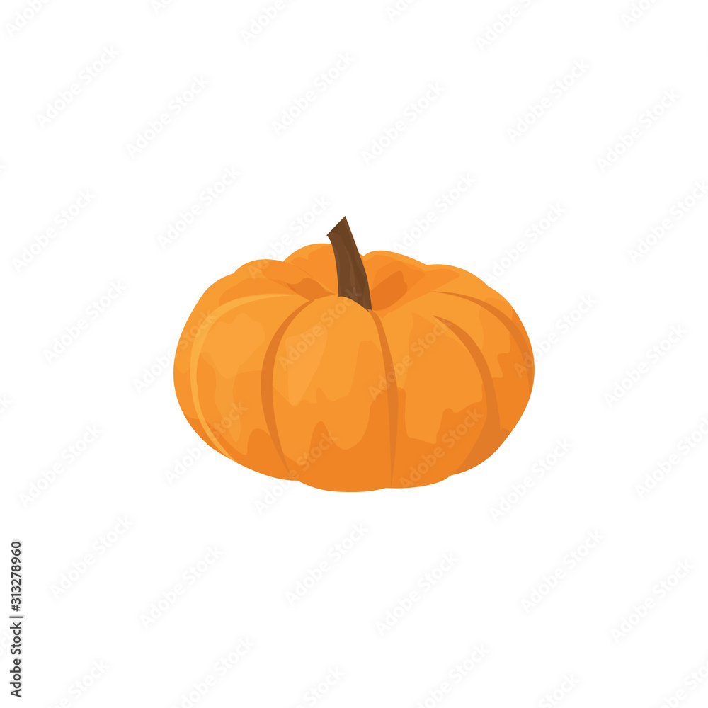 Obraz premium Isolated pumpkin vector illustration on white background