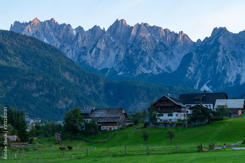 Gosau is a small village in the Austrian Alps that is surrounded by a very beautiful landscape full of lakes and mountains around. It is a great destination for summer vacation in Europe Gosau is a small village in the Austrian Alps that is surrounded by a very beautiful landscape full of lakes and mountains around. It is a great destination for summer vacation in Europe