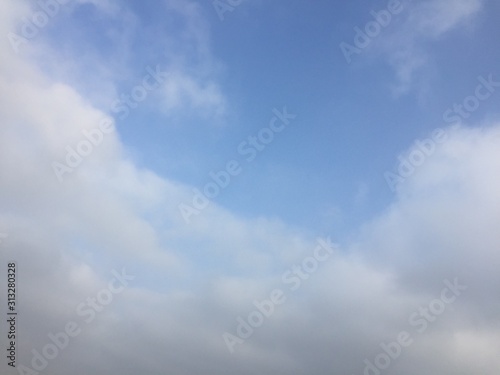 beautiful cloudy sky on a sunny weather day