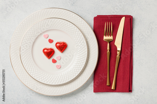 Valentine's Day table setting