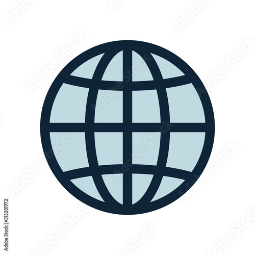 Globe  planet icon  sign. Internet  global sphere