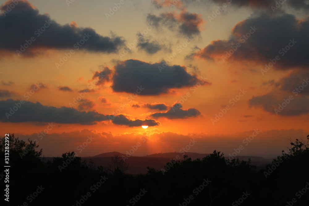 Fototapeta premium Sunset in Palestine
