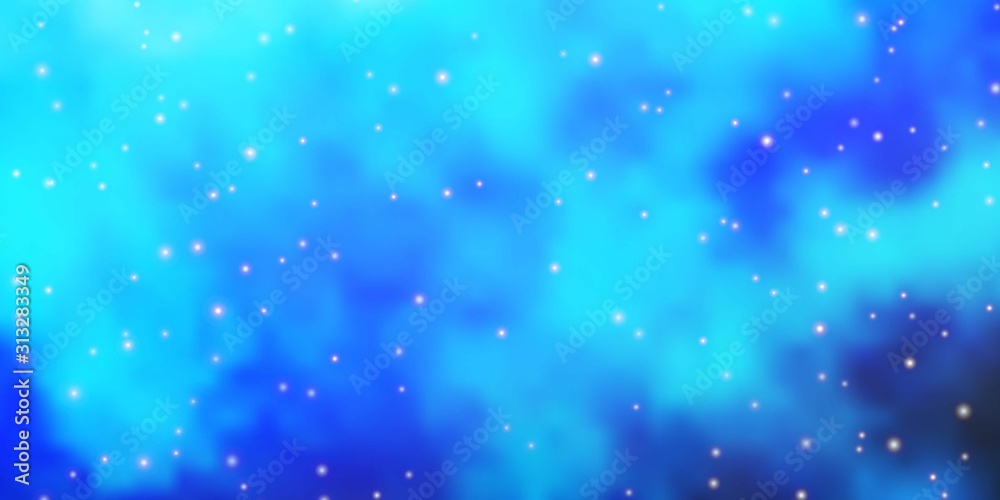 Fototapeta premium Light BLUE vector texture with beautiful stars. Colorful illustration with abstract gradient stars. Pattern for new year ad, booklets.