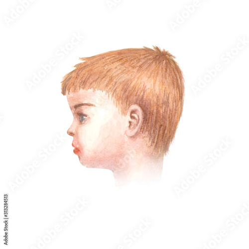 Portrait of little boy with...