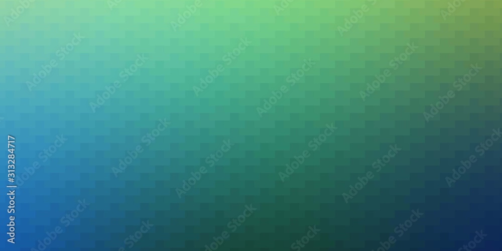 Light Blue, Green vector template in rectangles. Abstract gradient illustration with rectangles. Pattern for commercials, ads.