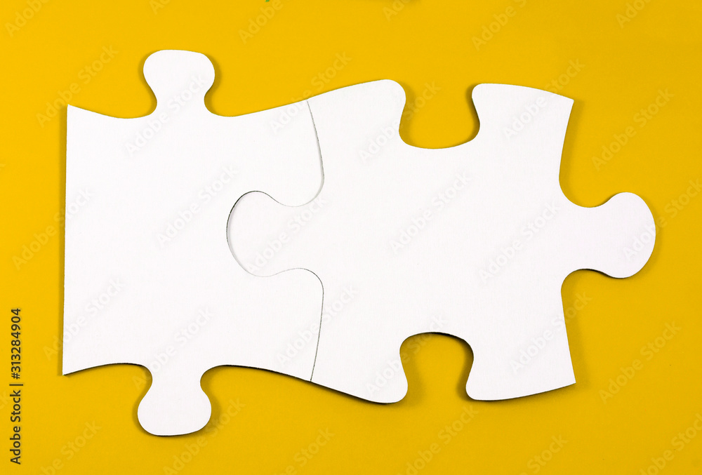 .connected puzzles on a yellow background .connected puzzles on a yellow background
