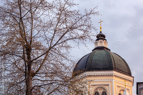 Dome of Ioanno Predtechensky monastery in Moscow, Russia. photo