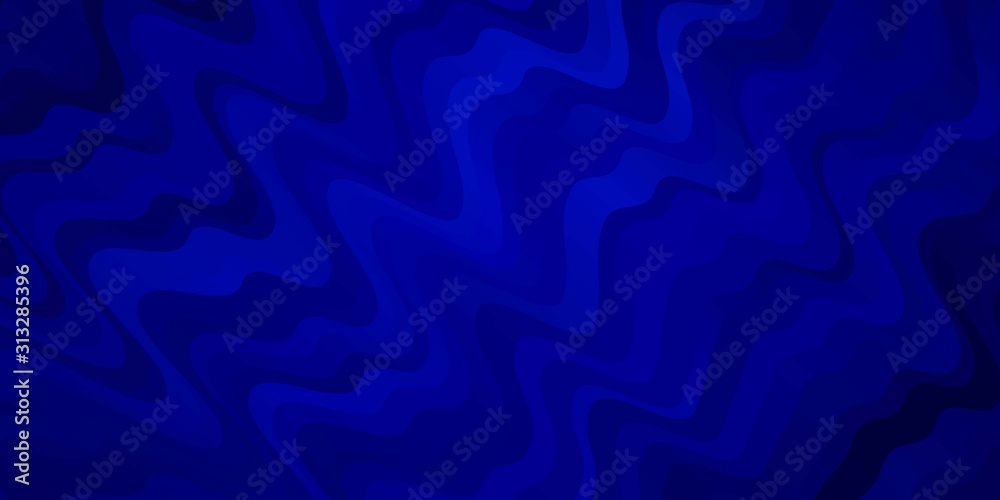 Dark BLUE vector background with lines. Gradient illustration in simple style with bows. Pattern for commercials, ads.