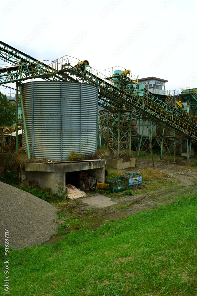 Fototapeta premium Big equipment of crushed stone factory