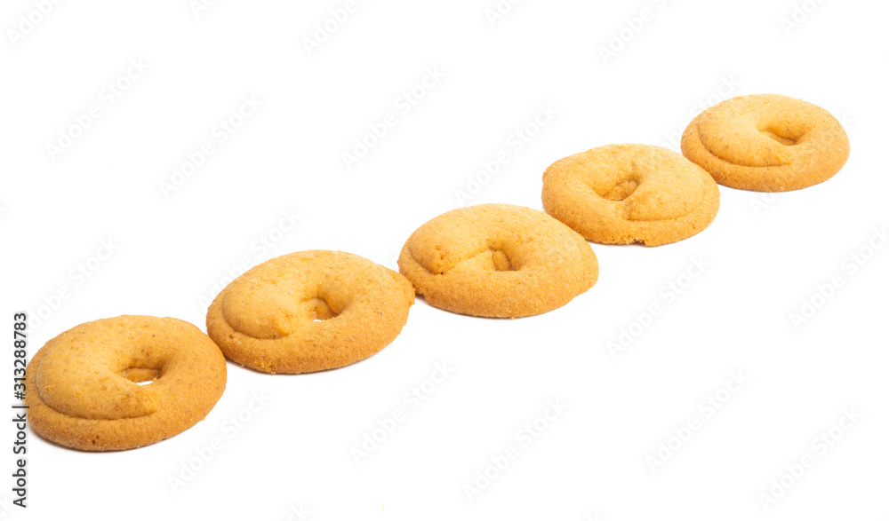 butter cookies isolated