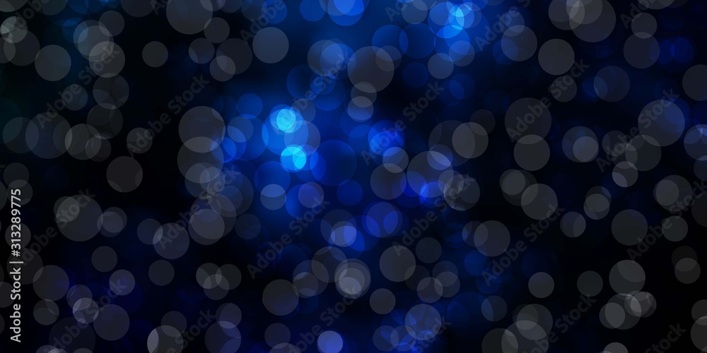Dark BLUE vector backdrop with circles. Modern abstract illustration with colorful circle shapes. New template for your brand book. Dark BLUE vector backdrop with circles. Modern abstract illustration with colorful circle shapes. New template for your brand book.