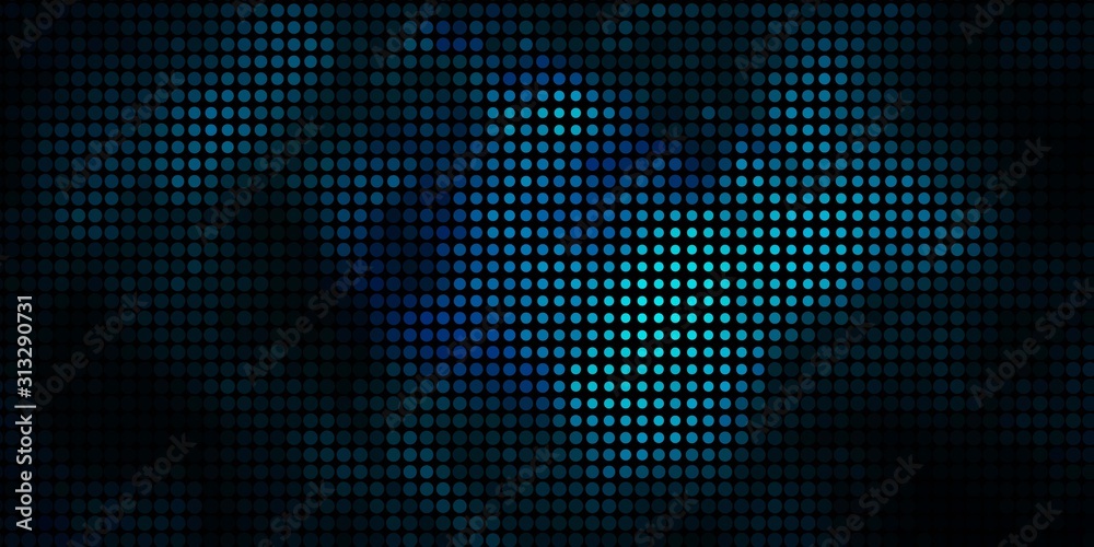 Dark BLUE vector texture with disks. Modern abstract illustration with colorful circle shapes. Pattern for business ads.