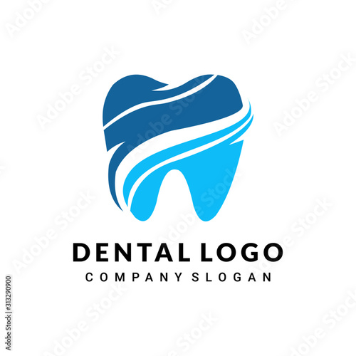 Dental Logo Design.Creative Dentist Logo. Dental Clinic Creative Company Vector Logo.