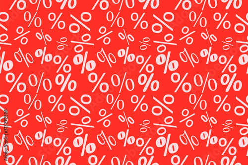 Percent seamless business pattern. Promotion finance background for sale offer. Percent seamless pattern.