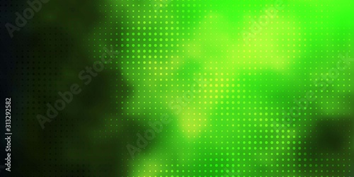 Dark Green, Yellow vector pattern with spheres. Abstract colorful disks on simple gradient background. Pattern for websites.