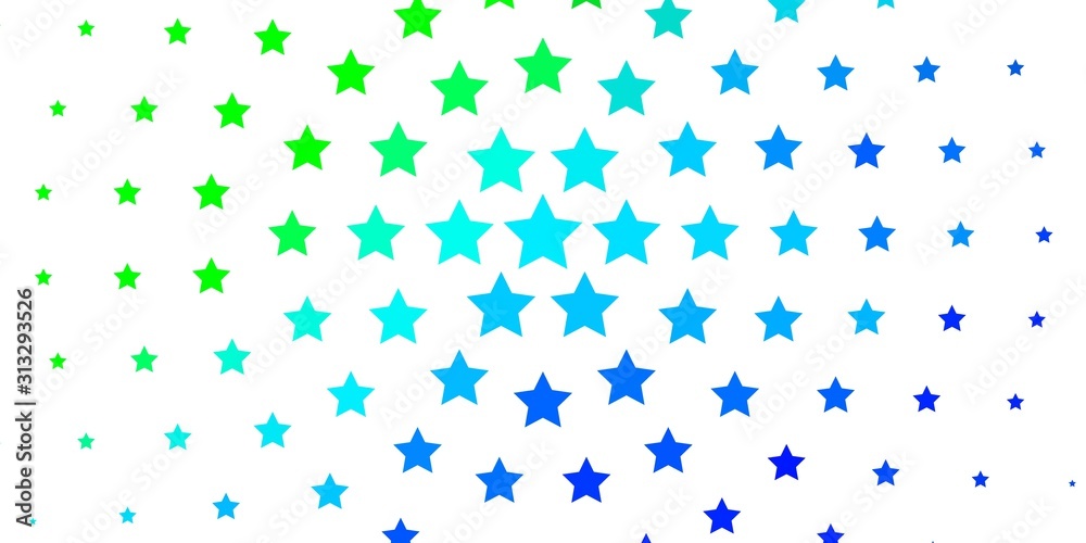 Light Blue, Green vector template with neon stars. Colorful illustration with abstract gradient stars. Pattern for wrapping gifts. Light Blue, Green vector template with neon stars. Colorful illustration with abstract gradient stars. Pattern for wrapping gifts.