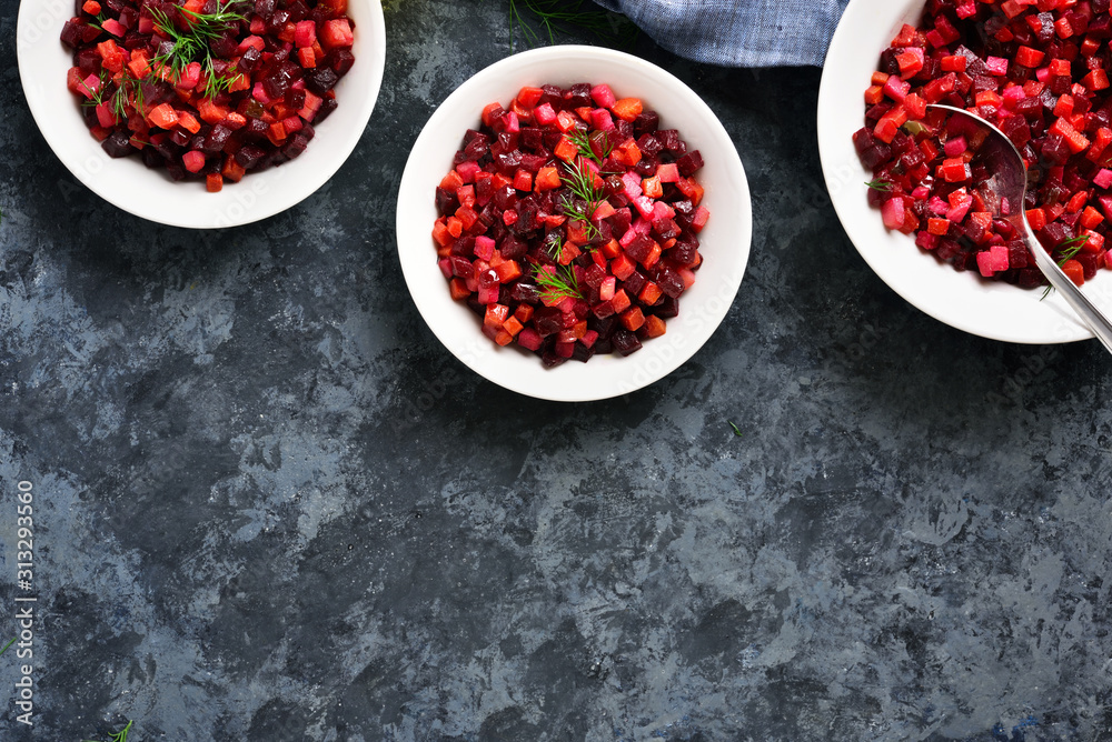 Beet salad in bowl Beet salad in bowl