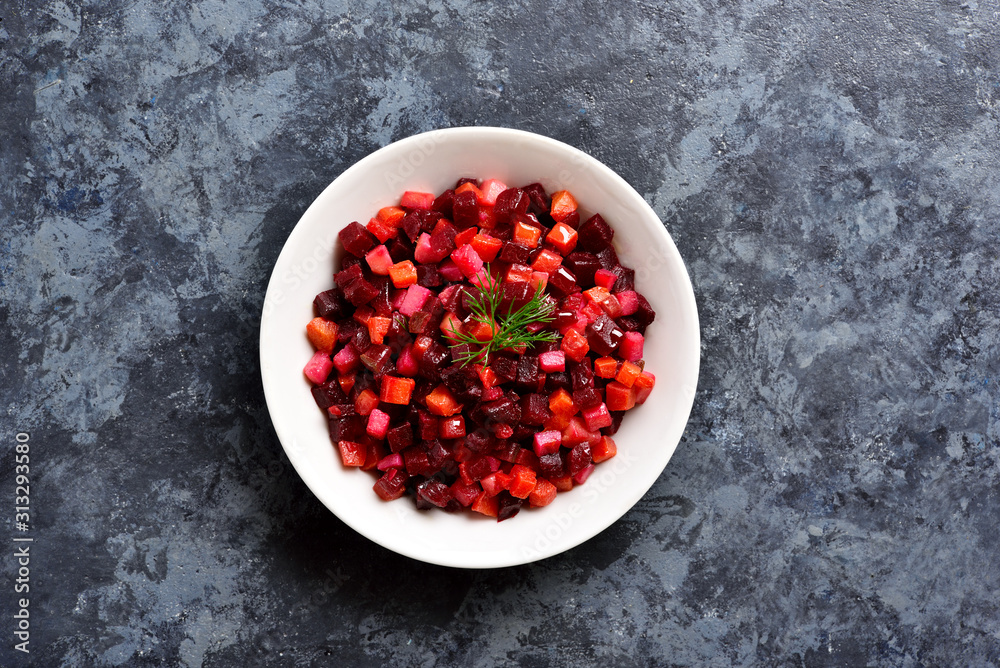 Beet salad in bowl Beet salad in bowl