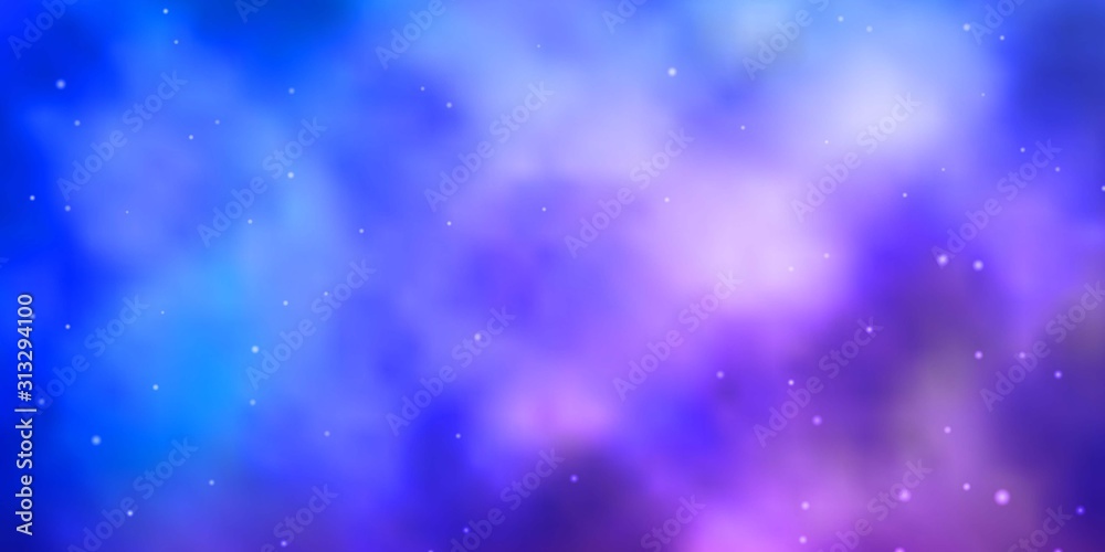 Obraz premium Light Blue, Red vector background with small and big stars. Blur decorative design in simple style with stars. Pattern for wrapping gifts.