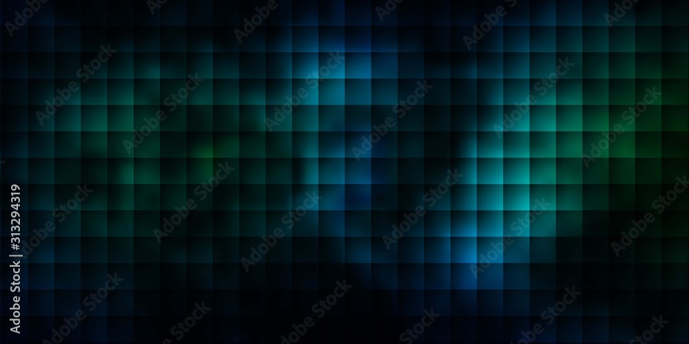 Dark Blue, Green vector backdrop with rectangles.