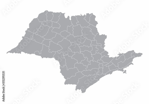 Sao Paulo State microregions map