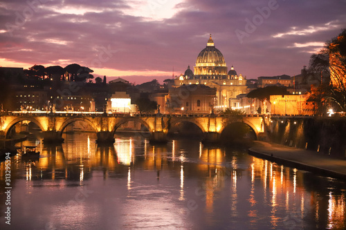 Photography rome at night
