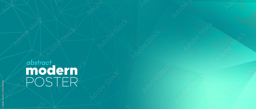 Naklejka premium Polygonal Landing Page. Abstract Geometric 