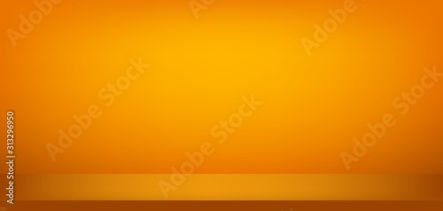 Background orange studio halloween colour. Luxury abstract wall layout design,room.