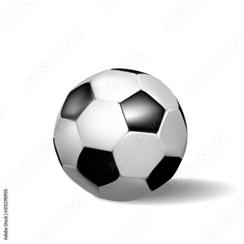 Fototapeta Naklejka Na Ścianę i Meble -  Soccer ball, on a white background.