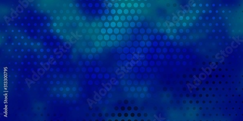 Dark BLUE vector background with circles. Abstract decorative design in gradient style with bubbles. Design for your commercials.