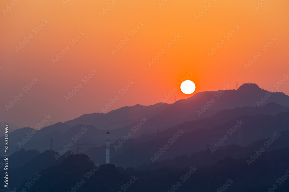 Sunset landscape of new taipei city Sunset landscape of new taipei city