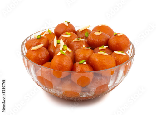 Indian Popular Dessert Gulab Jamun Also know as kala Jamun or Kalajam is a Soft Delicious Berry Sized Balls Made of Milk Solids