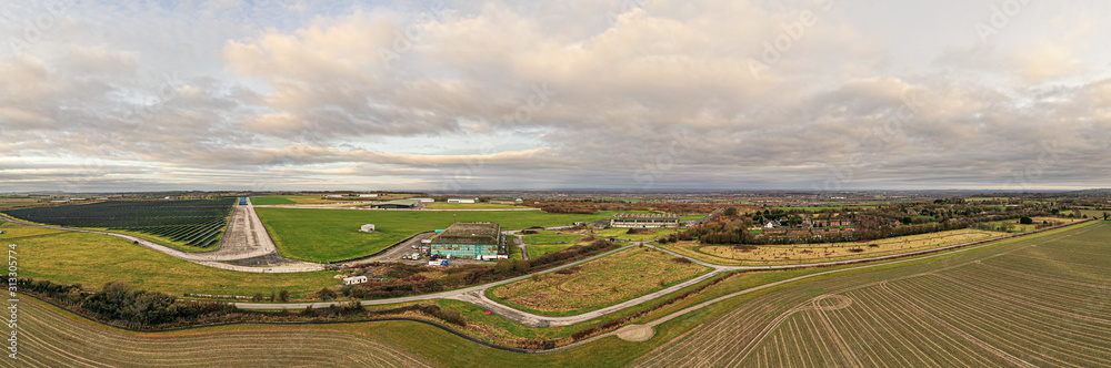 Aerial view of the old Wroughton airfield in Wiltshire