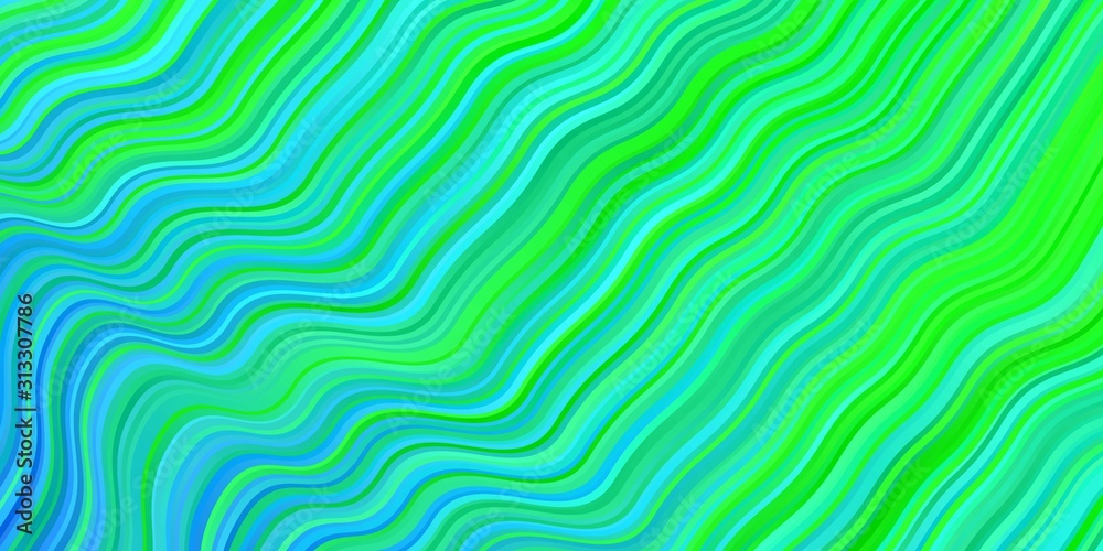 Light Blue, Green vector layout with curves.