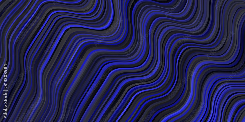 Dark BLUE vector layout with curves.