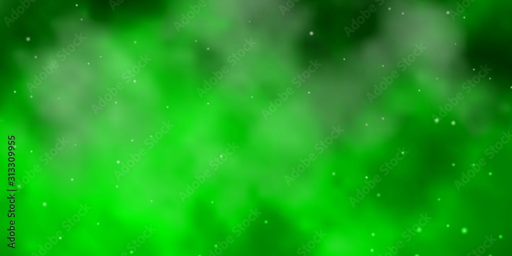 Light Green vector texture with beautiful stars. Modern geometric abstract illustration with stars. Best design for your ad, poster, banner.