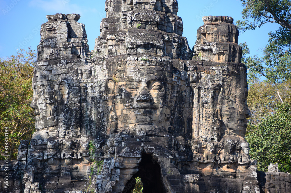 Sculptures Angkor Vat, Cambodge