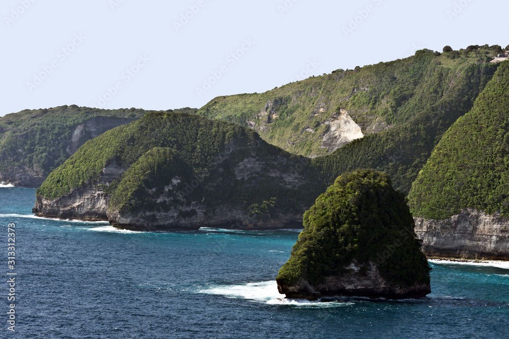 Scenery at Banah Cliff Point, Nusa Penida, Lombok, Indonesia, Asia