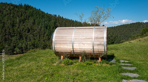 sauna extérieur en pleine nature