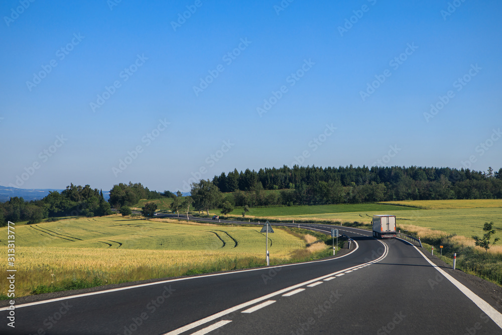 Countryside asphalt road