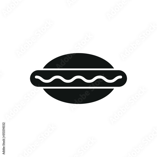 Fototapeta Naklejka Na Ścianę i Meble -  hot dog  vector icon, food icon, fast food icon