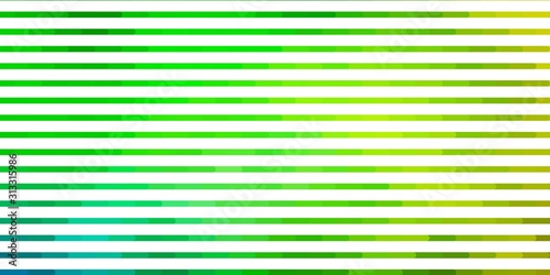 Light Green, Yellow vector texture with lines. Repeated lines on abstract background with gradient. Best design for your posters, banners.