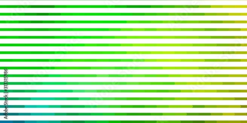 Light Green, Yellow vector texture with lines. Repeated lines on abstract background with gradient. Best design for your posters, banners.