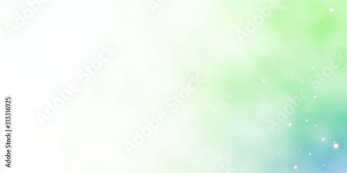 Light Green vector pattern with abstract stars. Blur decorative design in simple style with stars. Design for your business promotion.