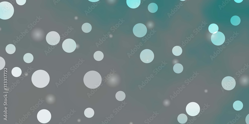 Light BLUE vector layout with circles, stars. Abstract design in gradient style with bubbles, stars. Design for posters, banners.