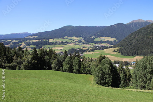 landscape with verdant hills in northern Italy photo