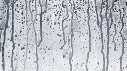 Dirt of dirt on the glass. Dirty glass