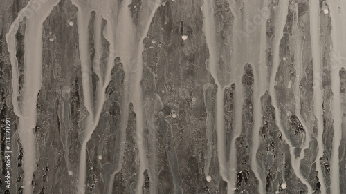 Dirt of dirt on the glass. Dirty glass